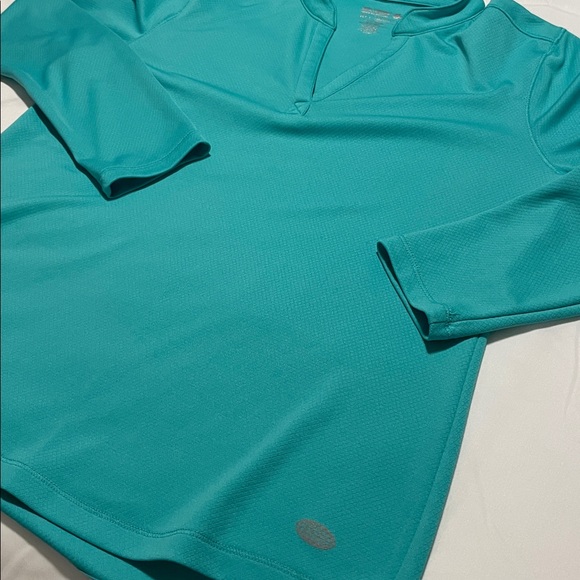 Equipment Teal V-Neck Top - Picture 3 of 6